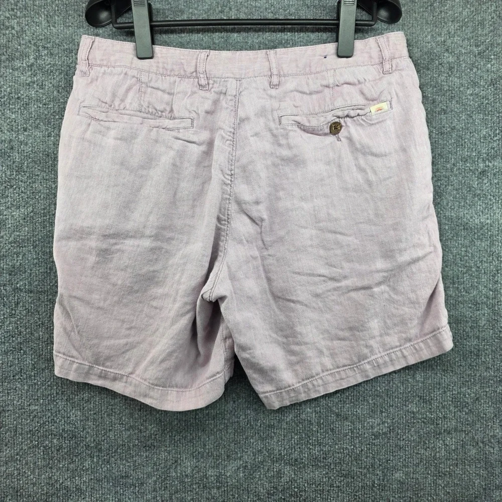 Faherty Mens Linen Organic Cotton Stretch Shorts 32 Lavender‎ Light Purple